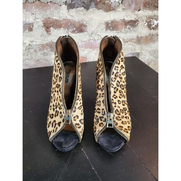 CARLOS SANTANA Veruca Leopard Cheetah High Heels Pumps Womens Shoe Sz 7.5 - Picture 1 of 3